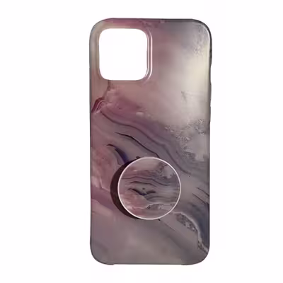 کاور طرح سنگی مدل COLOR88 مناسب برای گوشی موبایل اپل IPHONE12/12PRO به همراه پاپ سوکت 