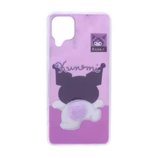 قاب گوشی موبایل مدل اطلسی عروسکی دم برجسته Purple Rabbit