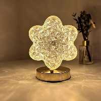 آباژور رومیزی شارژی مدل لمسی طرح گل کد kam64