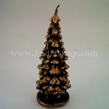 شمع کاج کوتاه طلایی مشکی