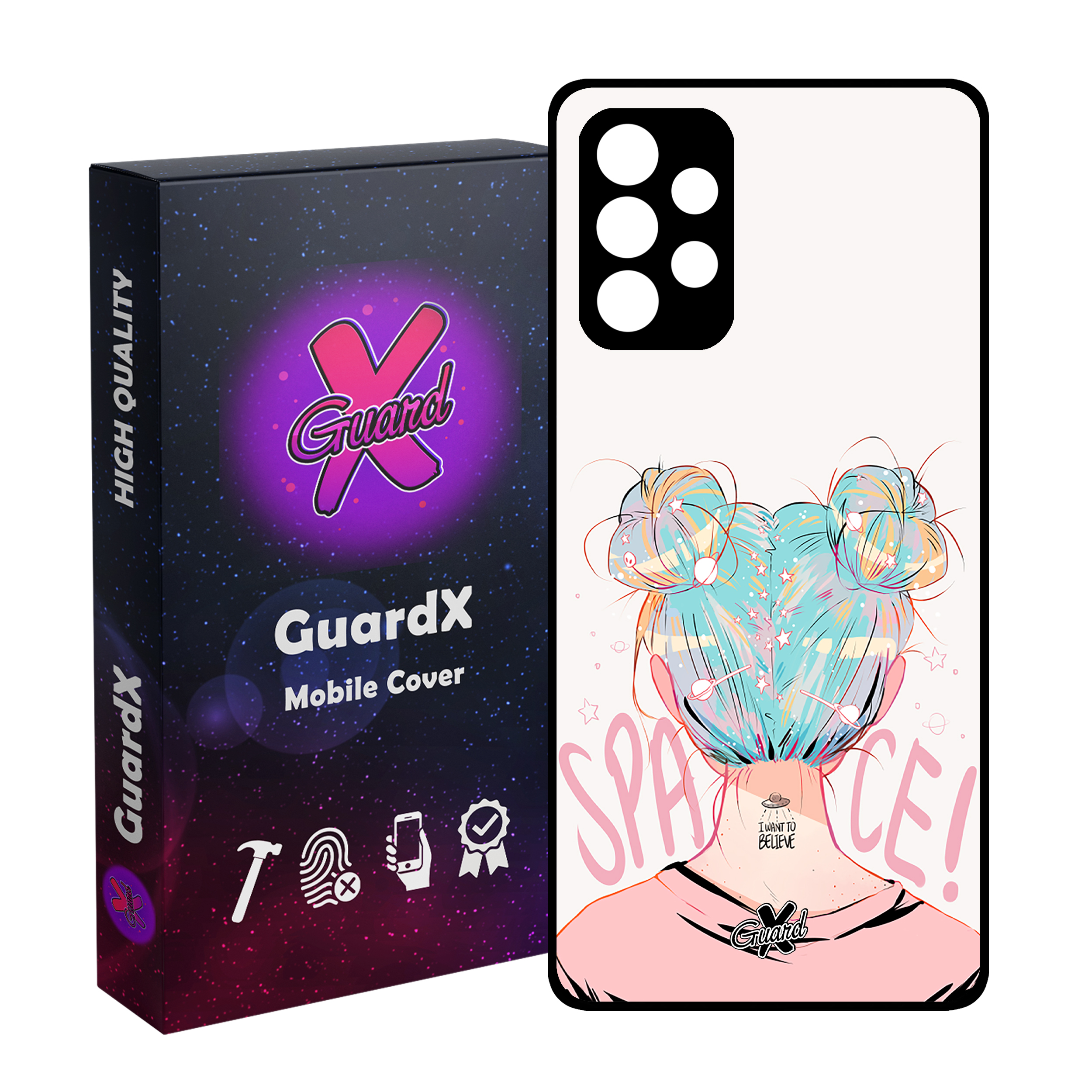 کاور گارد ایکس طرح دختر مدل Glass10198 مناسب برای گوشی موبایل سامسونگ Galaxy A32 4G