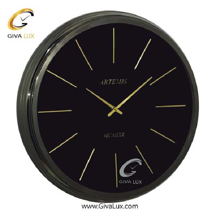 ساعت دیواری اورجینال آرتمیس آلیاژ فلزی تیتانیوم| کد رفرنس 90039، مدل: 2042Titanium Gold