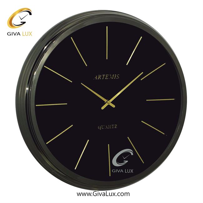 ساعت دیواری اورجینال آرتمیس آلیاژ فلزی تیتانیوم| کد رفرنس 90039، مدل: 2042Titanium Gold