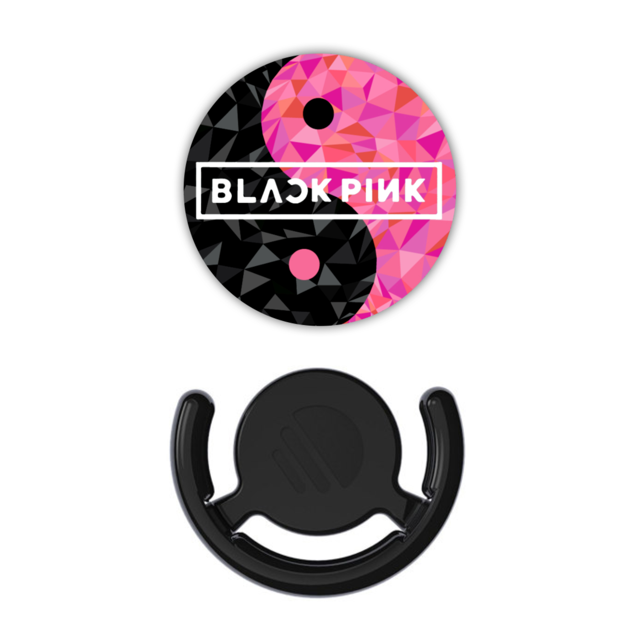 پایه نگهدارنده گوشی موبایل و تبلت مدل پاپ سوکت طرح گروه black pink به همراه پاپ کلیپ