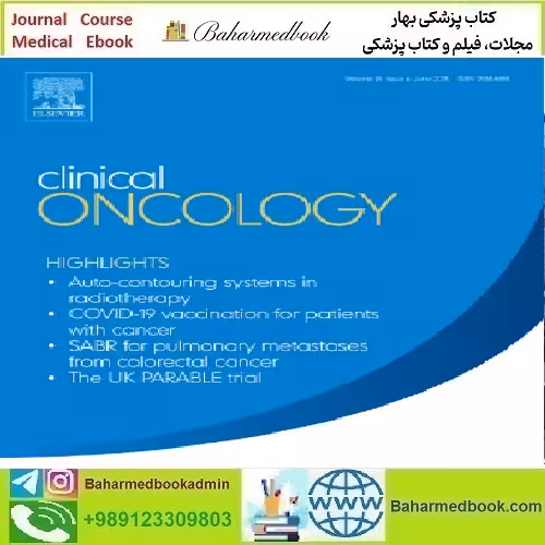 Clinical Oncology Volume 34 Issue 1 to 12 2022 TRUE PDF