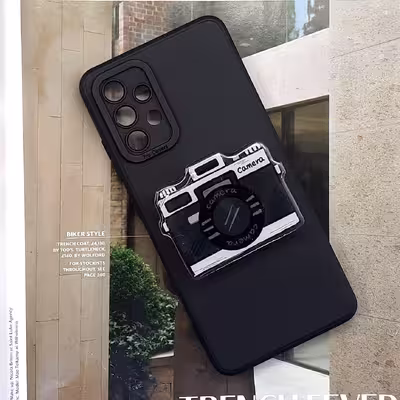 کاور لاین کینگ مدل دوربین عکاسی مناسب برای گوشی موبایل سامسونگ Galaxy A53 به همراه پایه نگهدارنده و محافظ لنز