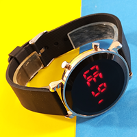 ساعت مچی LED بند سیلیکونی گرد رزگلد (ارسال رایگان)