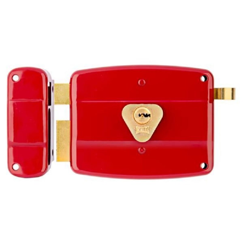 قفل حیاطی کاله مدل 2001C رنگ قرمز  همراه با کلید کامپیوتری