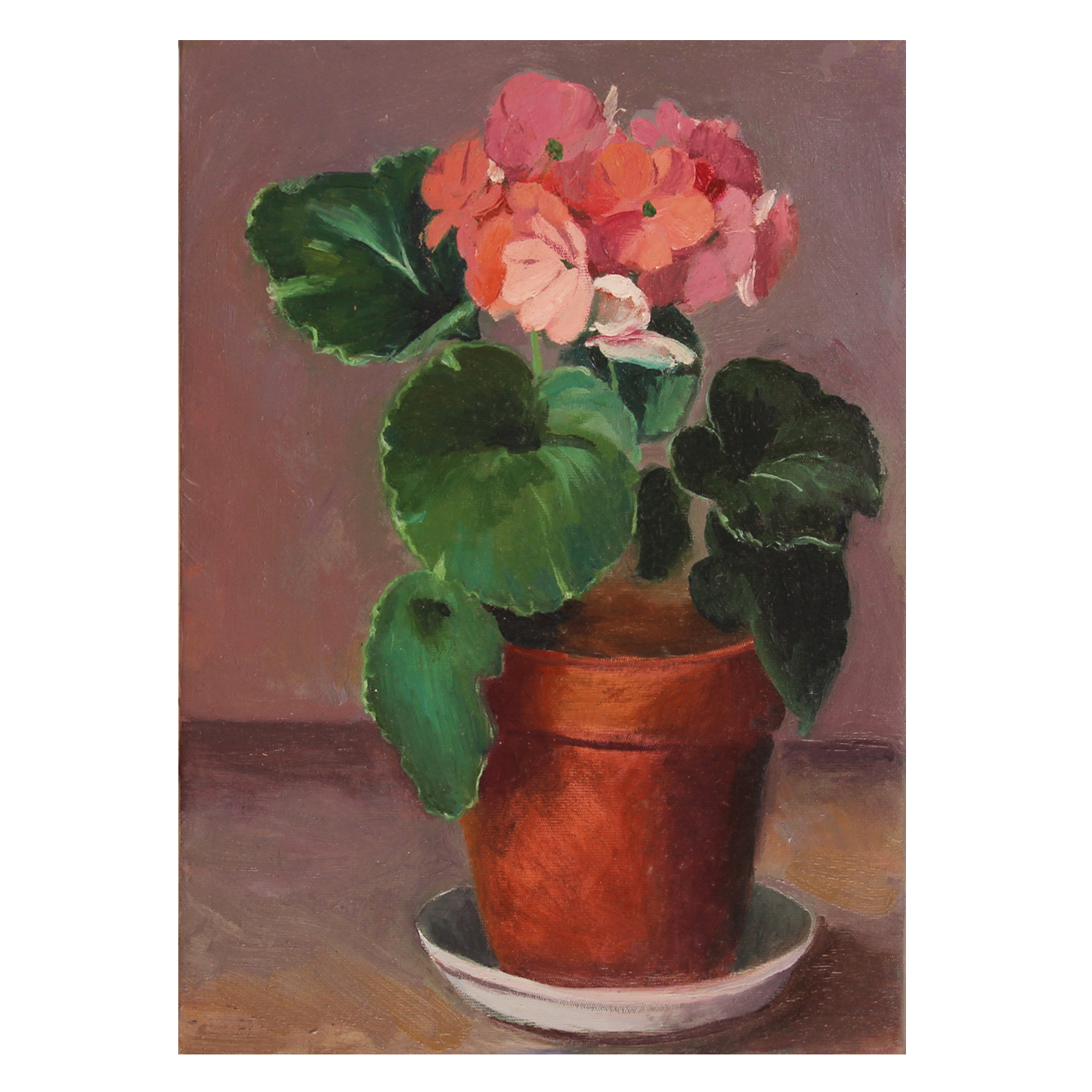 تابلو نقاشی رنگ‌ روغن طرح گل میخک