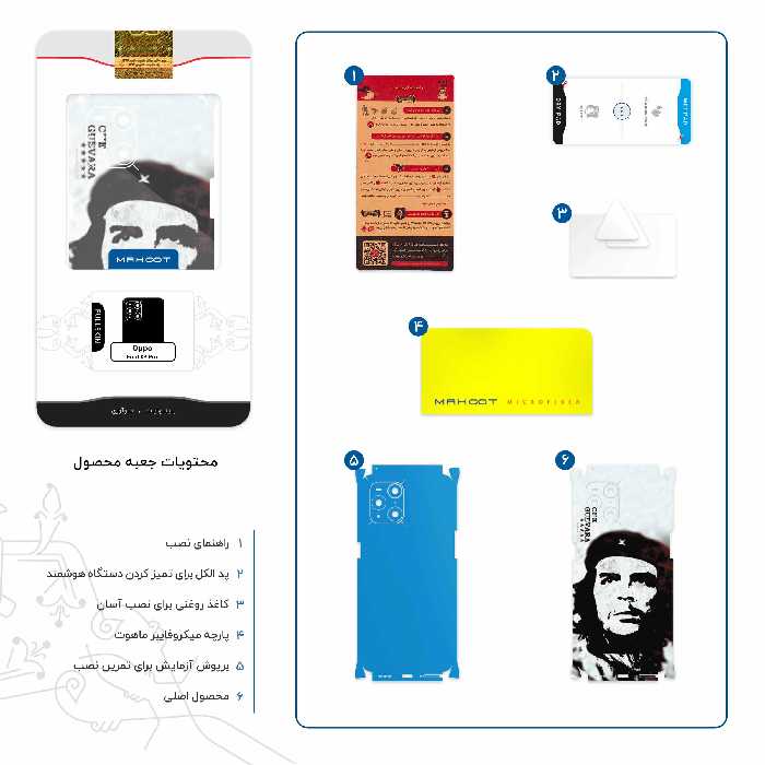 برچسب پوششی ماهوت مدل Che-Guevara-FullSkin مناسب برای گوشی موبایل اپو Find X3 Pro
