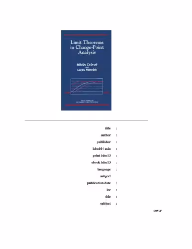 خرید و دانلود نسخه کامل کتاب Limit theorems in change-point analysis