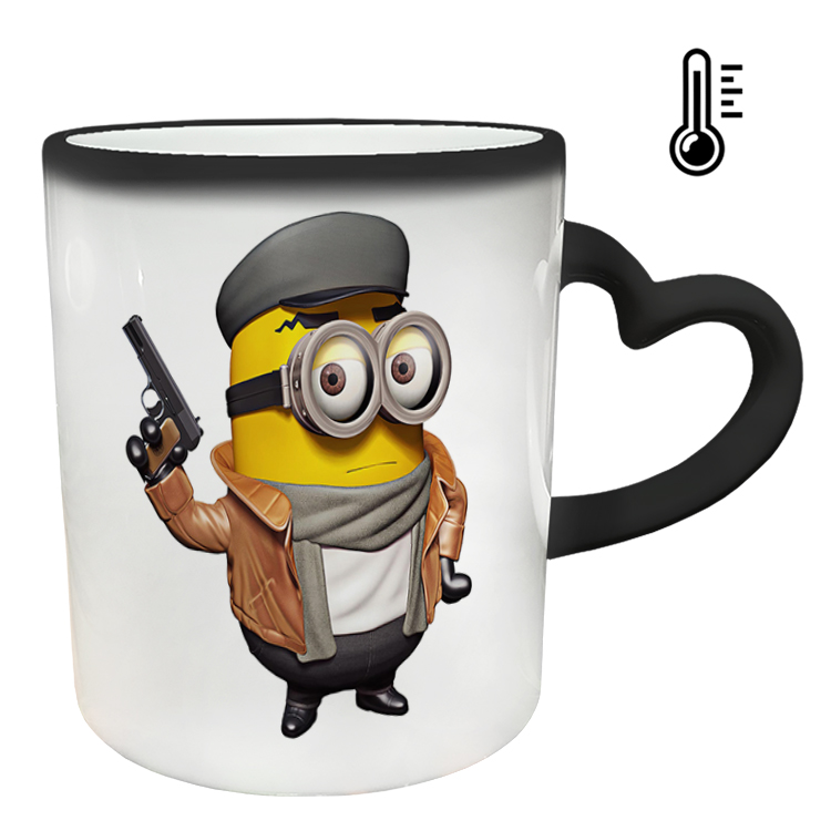 ماگ حرارتی مدل دسته قلبی طرح مینیون کد 82