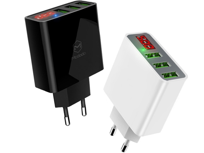شارژر دیواری 3 پورت مک دودو Mcdodo CH-503 Digital Display Charger