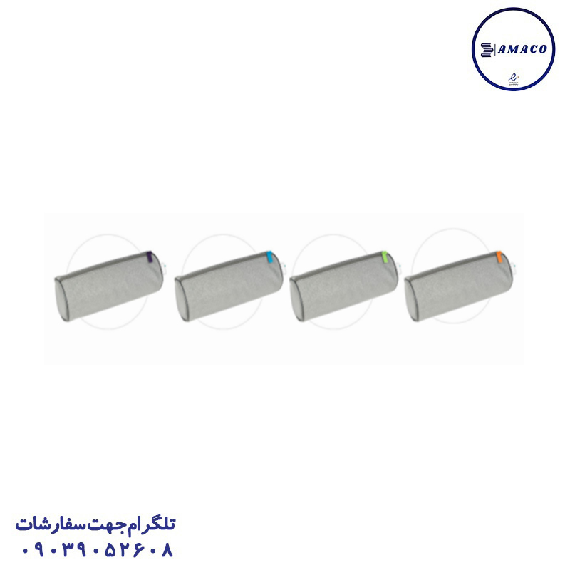 جامدادی استوانه ای تک زیپ نقره ای 3049 استورم