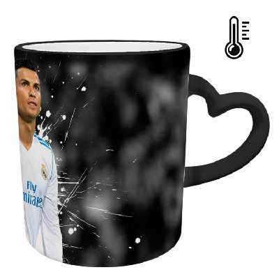 ماگ حرارتی مدل دسته قلبی اکلیلی طرح رونالدو کد 18