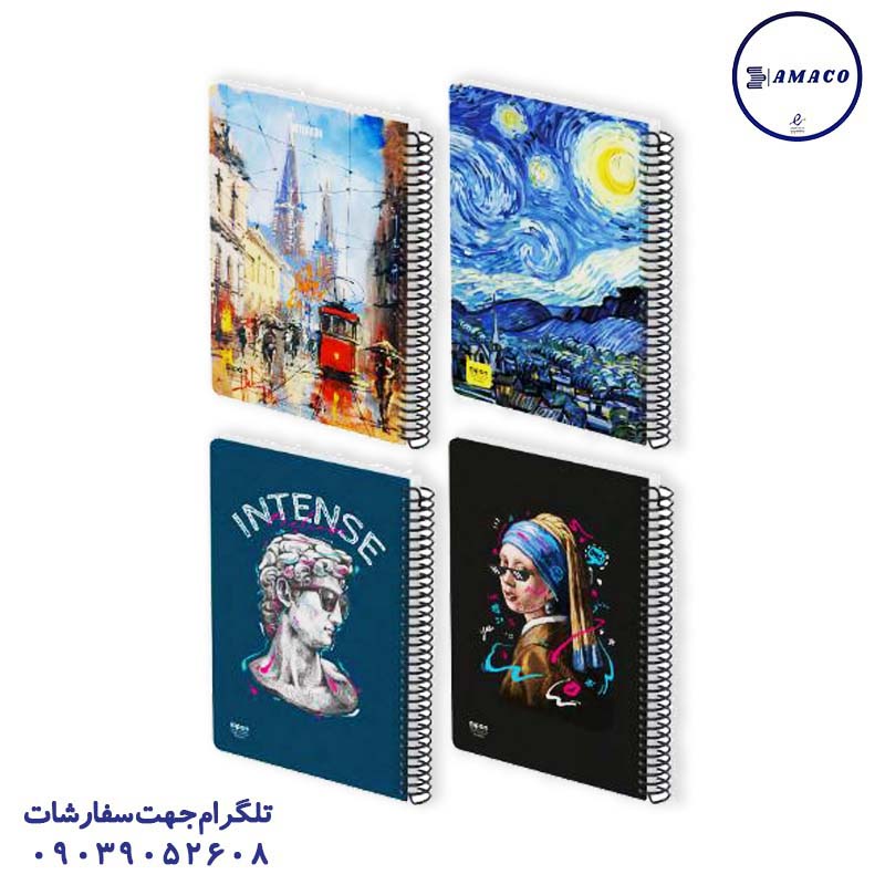 دفتر 100 خطی رحلی جلدسخت فنری 245 (20) الیپون