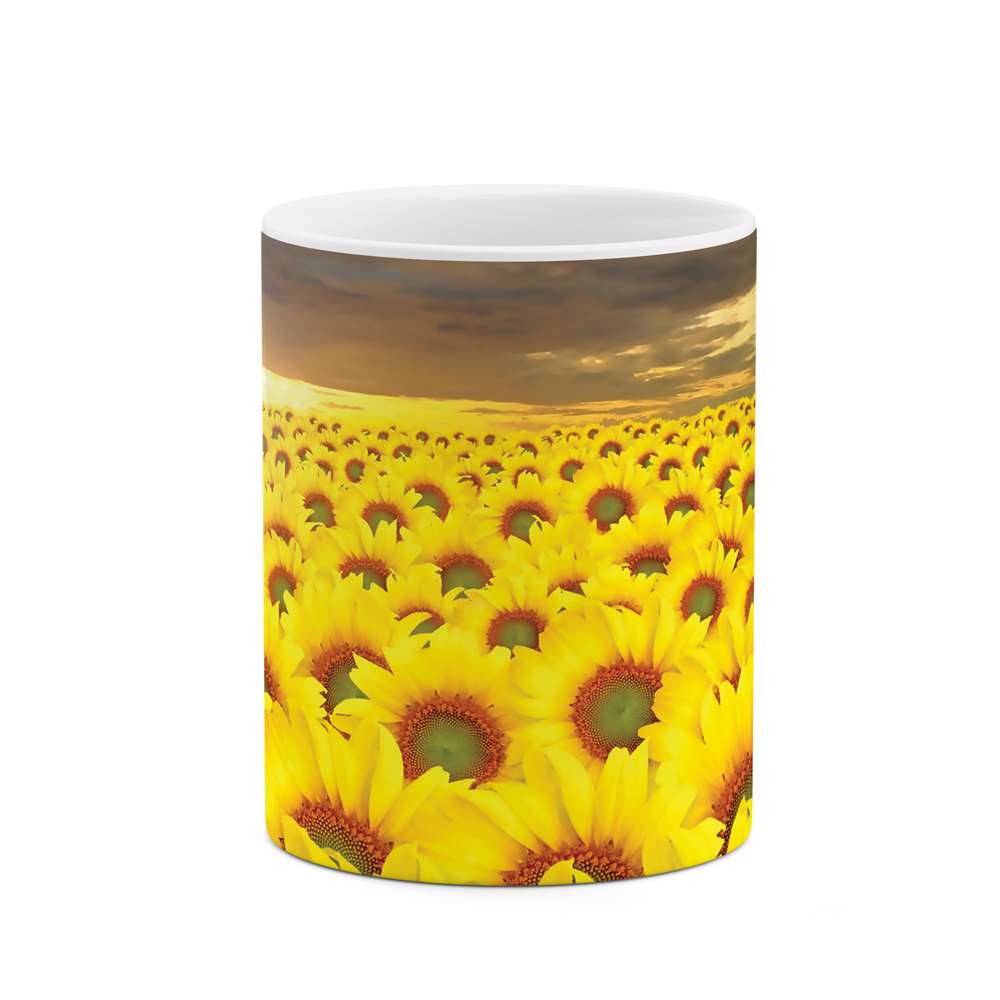 ماگ طرح گل آفتابگردان مدل mgs06901