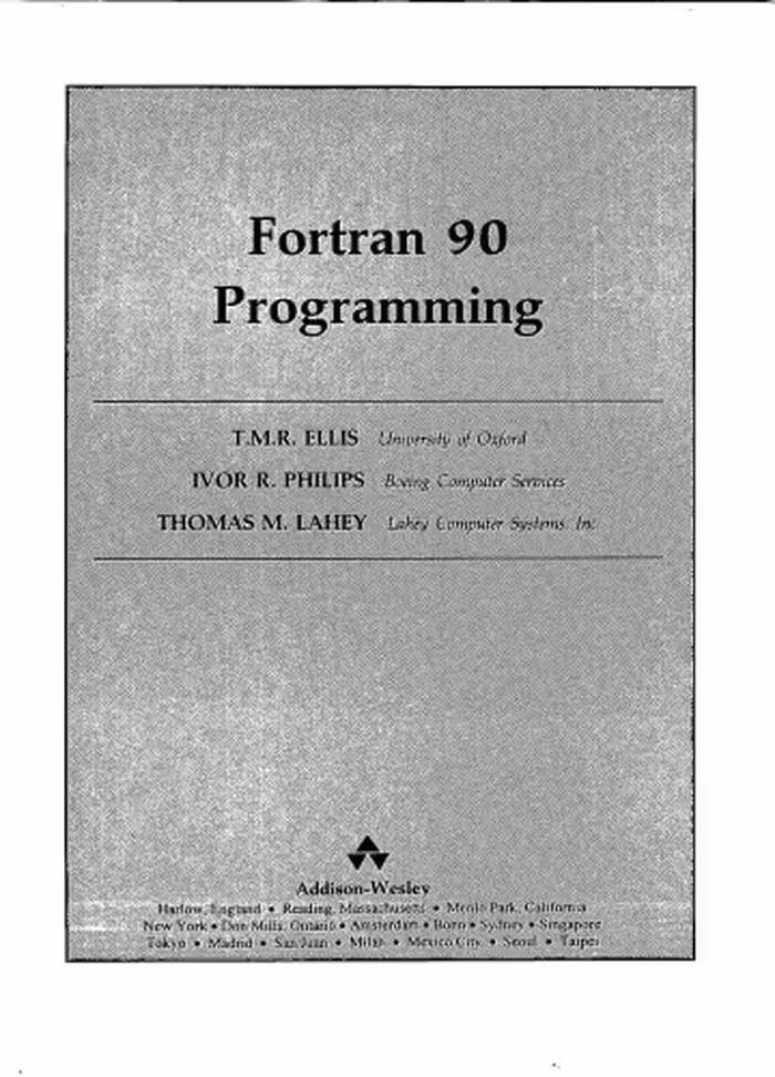 خرید و دانلود نسخه کامل کتاب Fortran 90 programming
