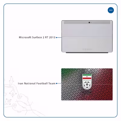 برچسب پوششی ماهوت مدل Iran-National-Football-Team مناسب برای تبلت مایکروسافت Surface 2 RT 2013