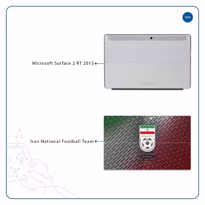برچسب پوششی ماهوت مدل Iran-National-Football-Team مناسب برای تبلت مایکروسافت Surface 2 RT 2013