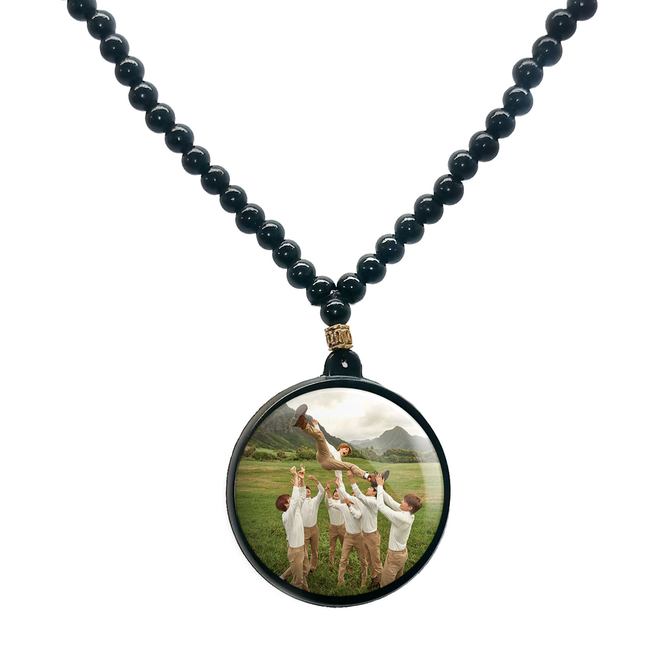 گردنبند پرمانه طرح exo کد pmd.13935 مدل دو طرفه