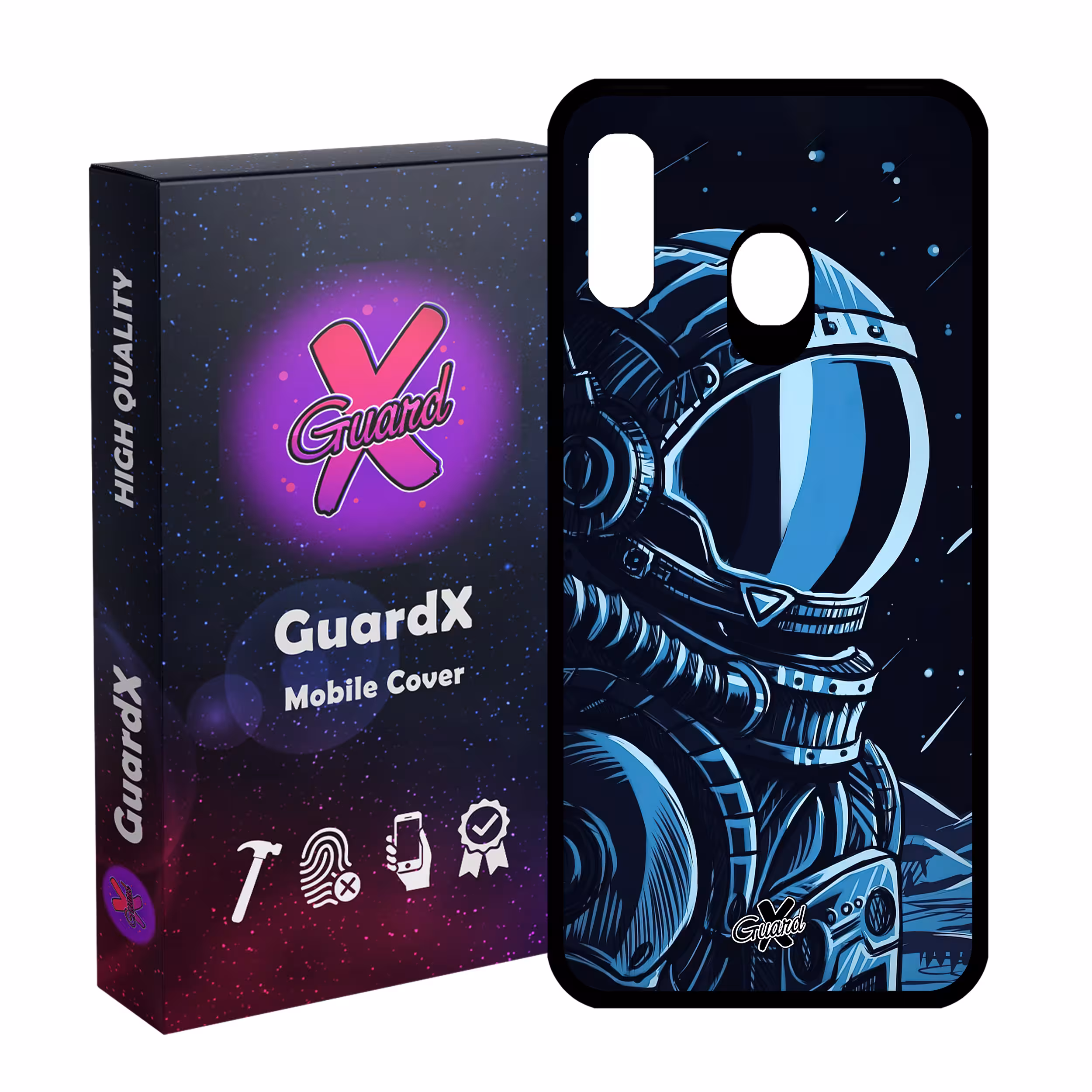 کاور گارد ایکس طرح فضانورد مدل Glass10473 مناسب برای گوشی موبایل سامسونگ Galaxy A30/A20/M10S