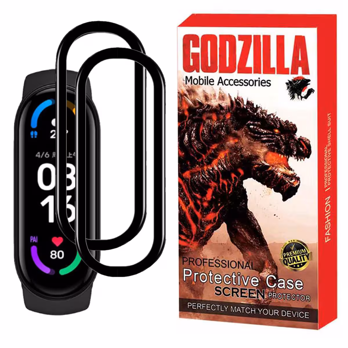 محافظ صفحه نمایش گودزیلا مدل G-PMMA مناسب برای مچ بند هوشمند شیائومی Mi Band 6 بسته 2 عددی