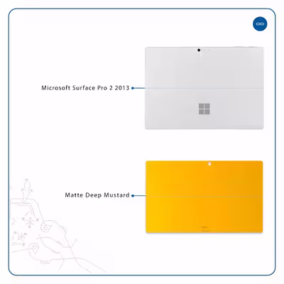 برچسب پوششی ماهوت مدل Matte-Deep-Mustard مناسب برای تبلت مایکروسافت Surface Pro 2 2013