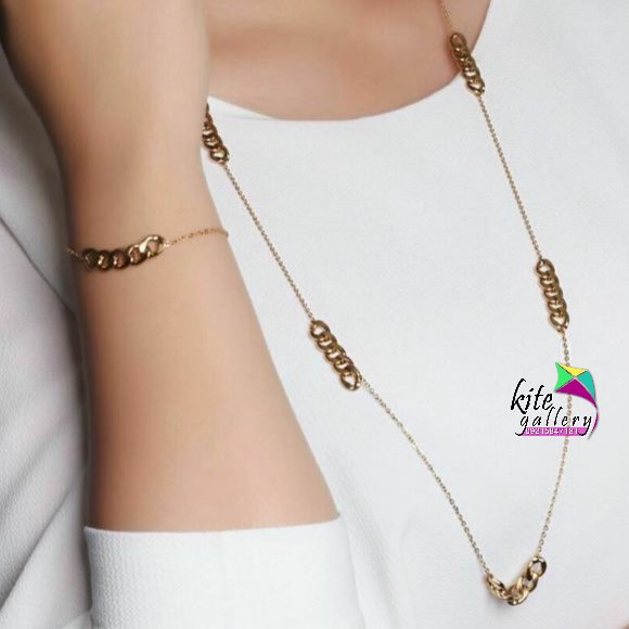 سرویس طرح کارتیر و زنجیر رنگ ثابت استیل