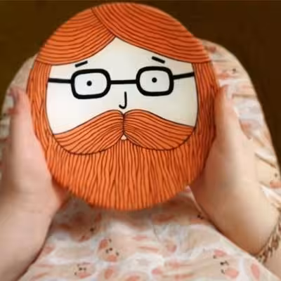 دکوری دیوارکوب نقاشی مرد عینکی