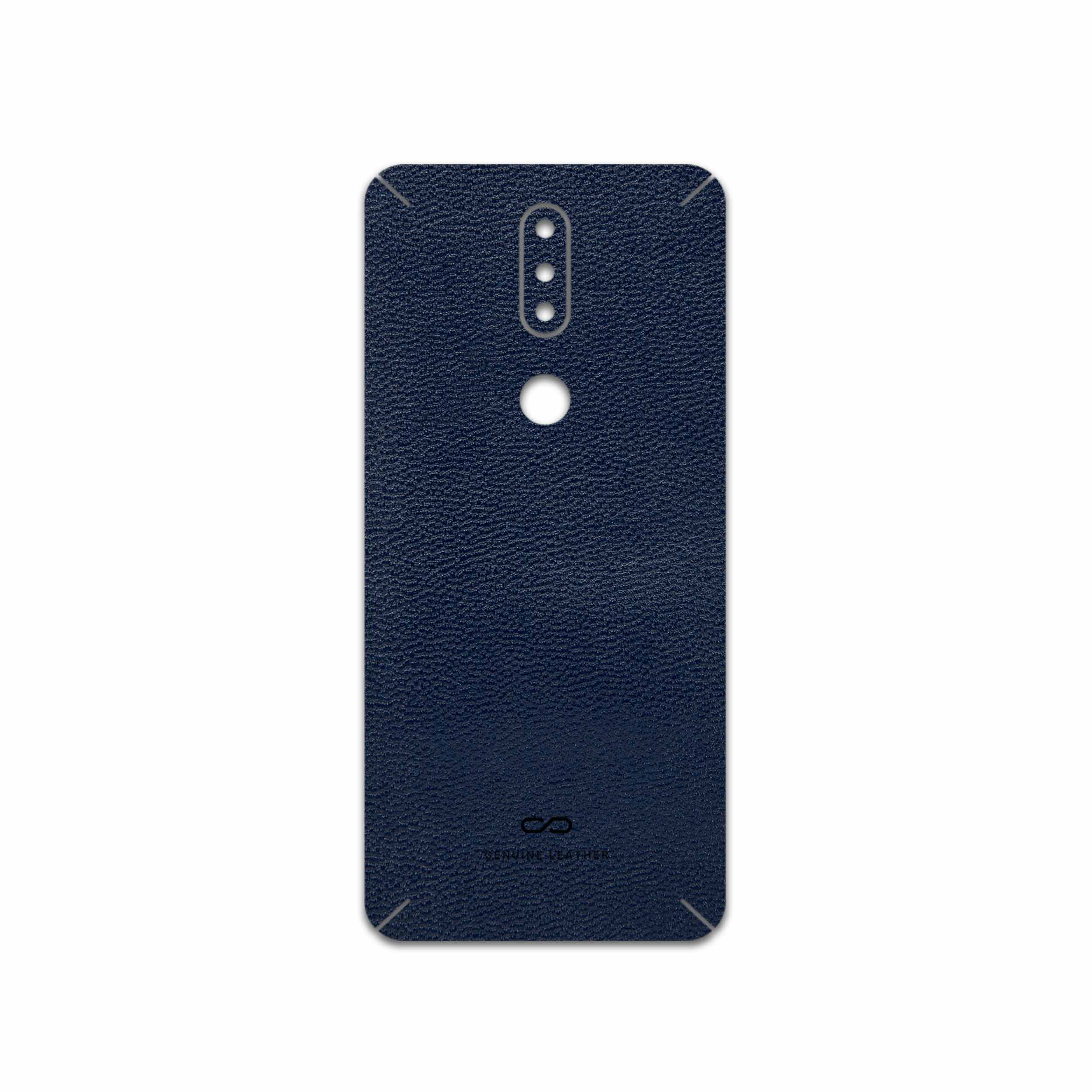 برچسب پوششی ماهوت مدل Deep-Blue-Leather مناسب برای گوشی موبایل نوکیا 2.4