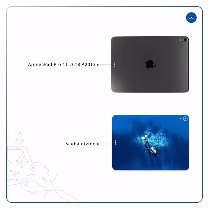 برچسب پوششی ماهوت مدل Scuba Diving مناسب برای تبلت اپل iPad Pro 11 2018 A2013