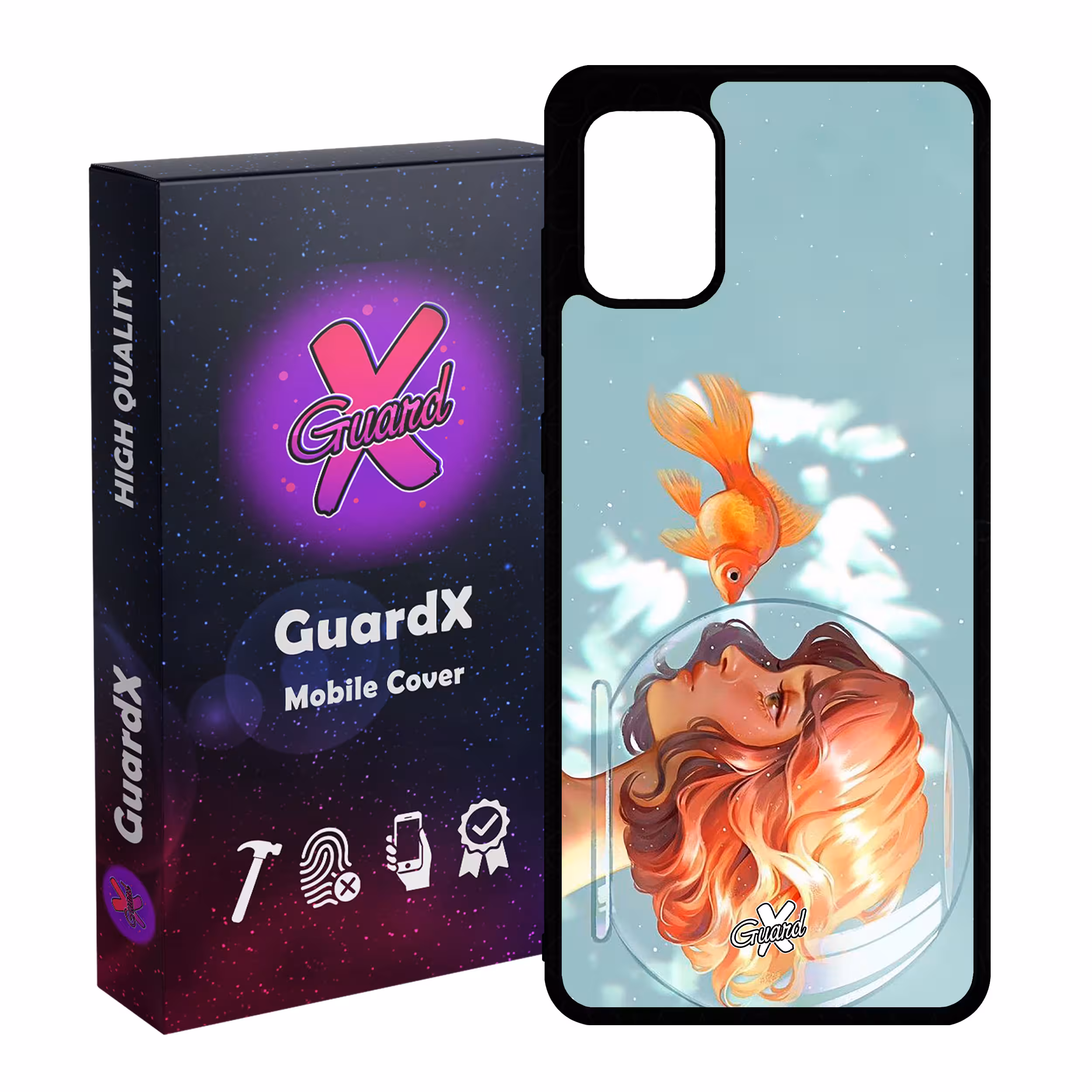 کاور گارد ایکس طرح Girl مدل Glass10020 مناسب برای گوشی موبایل سامسونگ Galaxy A31