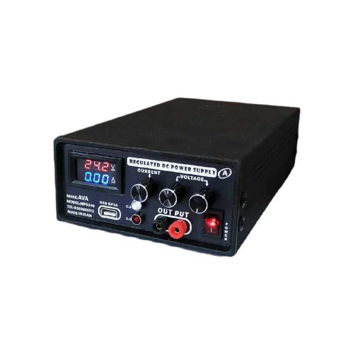 منبع تغذیه الکتریکی 24 ولت 5 آمپر آوا مدل MPS-345