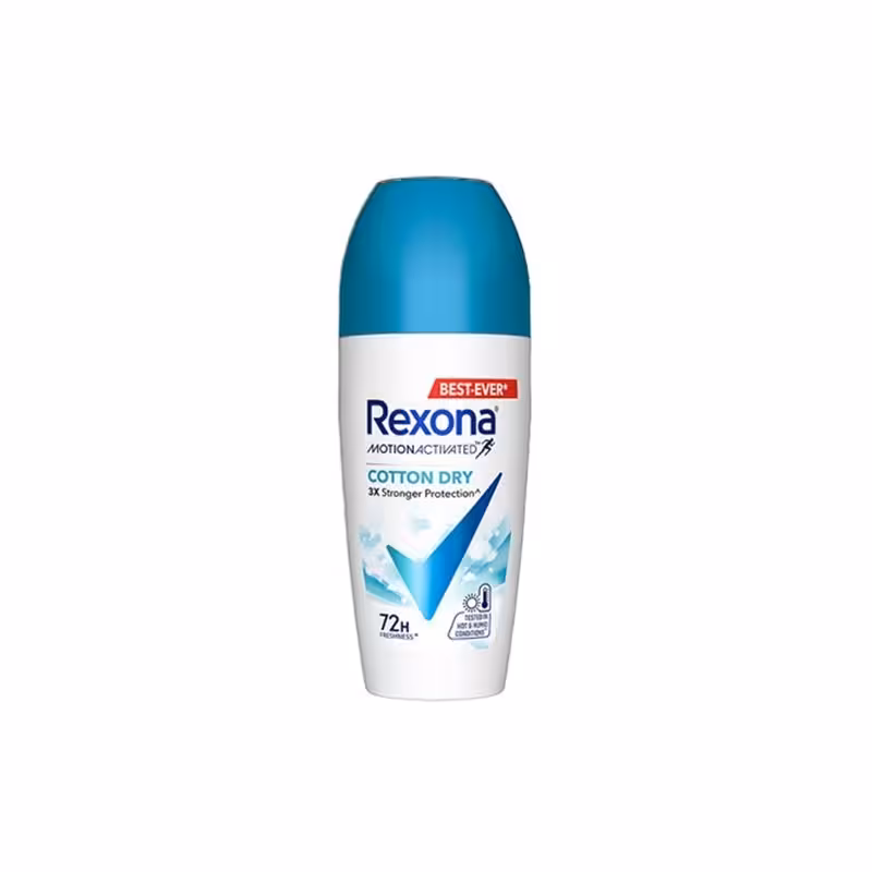 رول دئودورانت زنانه مدل کتان درای Cotton Dry رکسونا 50 میل