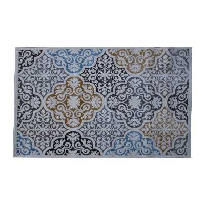 فرش ماشینی ساوین کد 4073 زمینه کرم