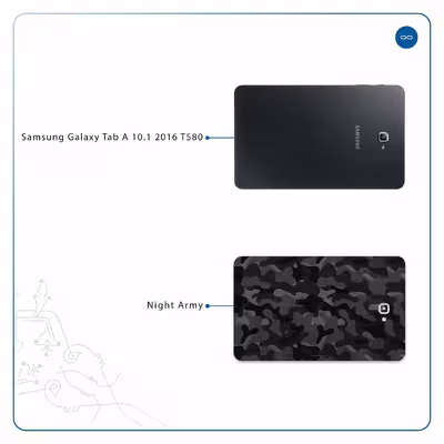 برچسب پوششی ماهوت مدل Night-Army مناسب برای تبلت سامسونگ Galaxy Tab A 10.1 2016 T580