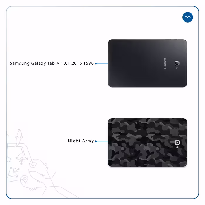 برچسب پوششی ماهوت مدل Night-Army مناسب برای تبلت سامسونگ Galaxy Tab A 10.1 2016 T580