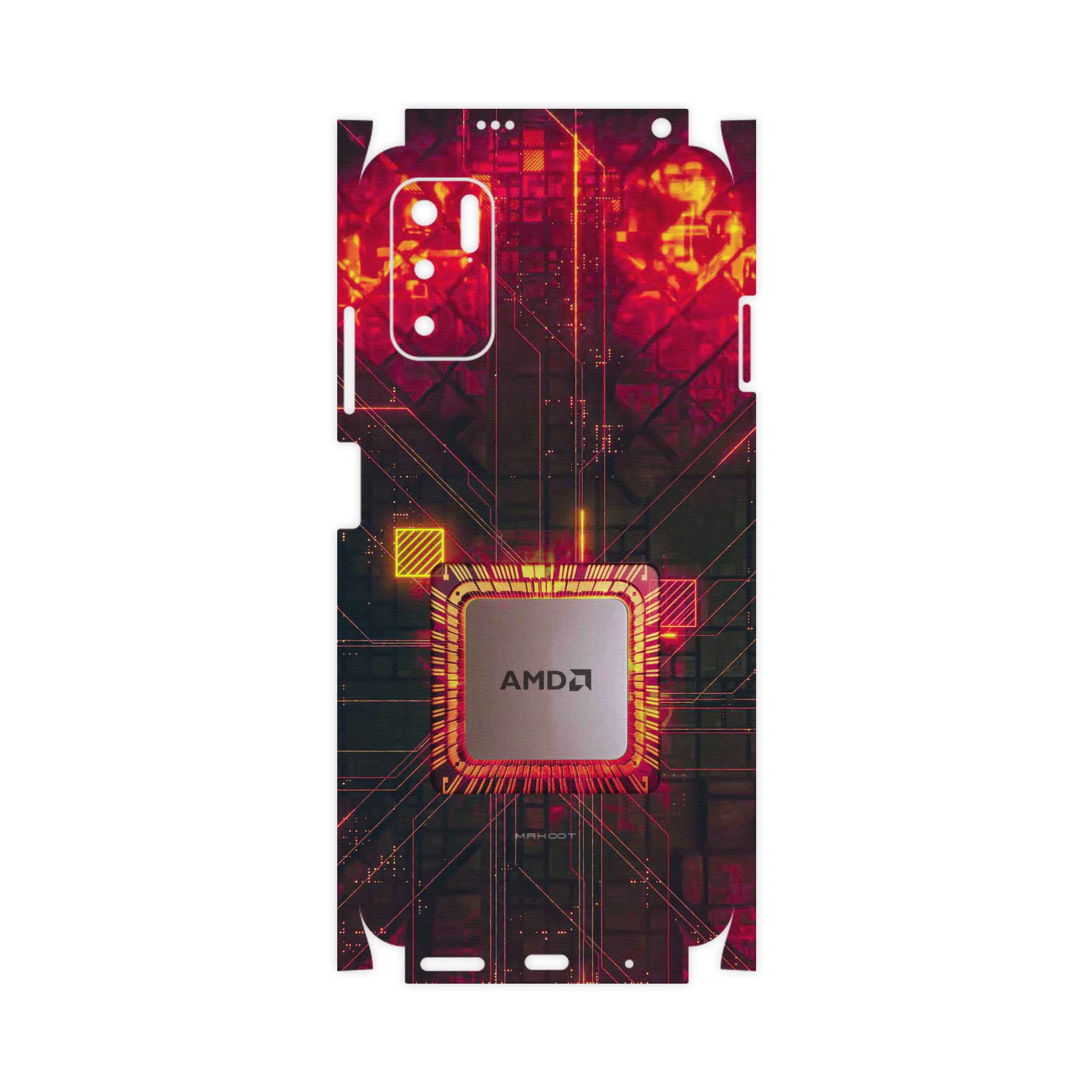 برچسب پوششی ماهوت مدل AMD-Brand-FullSkin مناسب برای گوشی موبایل شیائومی Redmi Note 10 5G