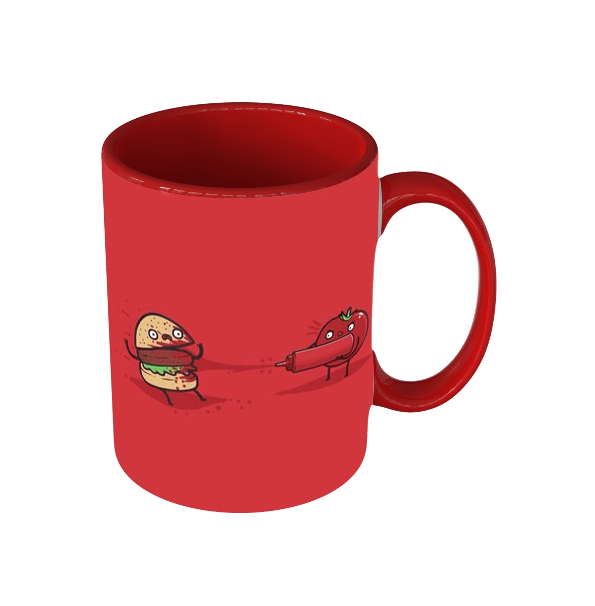 ماگ طرح گرافیکی غذا و همبرگر 