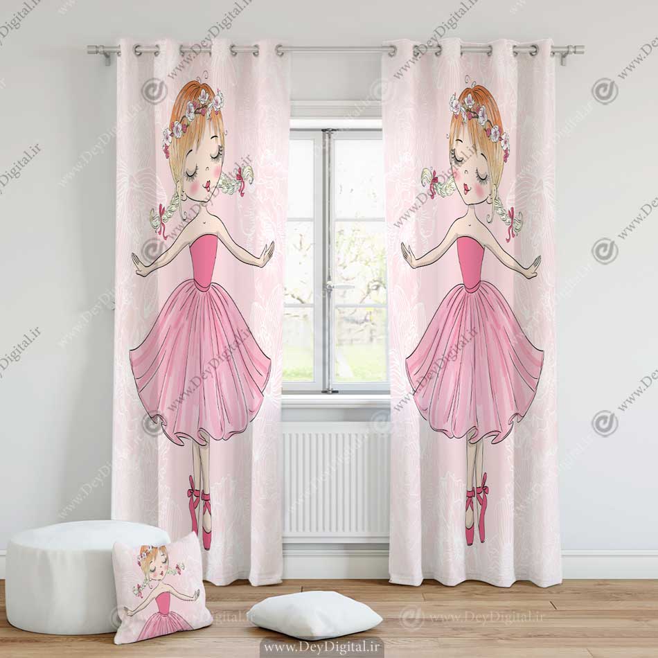 پرده پانچی دخترانه pk-2725