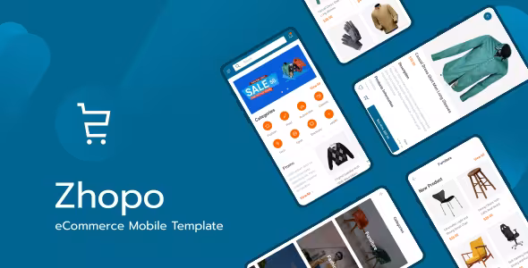 دانلود قالب اچ تی ام ال فروشگاهی موبایل Zhopo