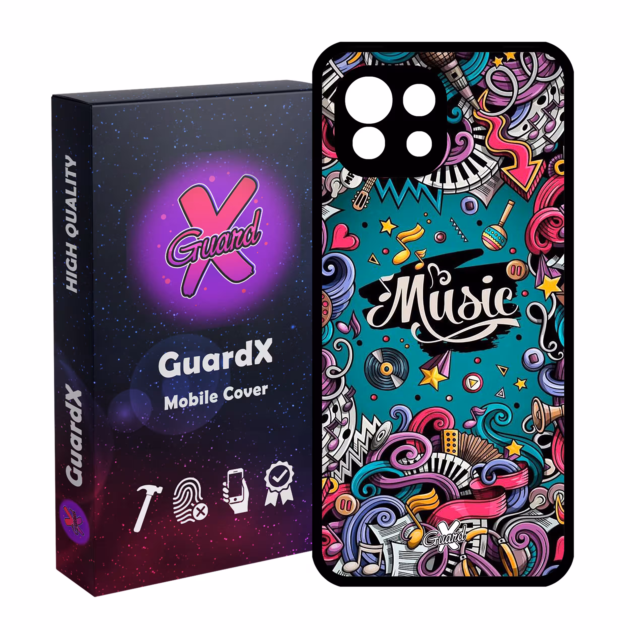 کاور گارد ایکس طرح Music مدل Glass10025 مناسب برای گوشی موبایل شیائومی Mi 11 Lite
