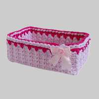 سبد قلاب بافی تریکو طرح حصیری کد 110