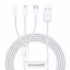 کابل تبدیل USB به microUSB / لایتنینگ / USB-C باسئوس مدل Superior Series  طول 1.5 متر