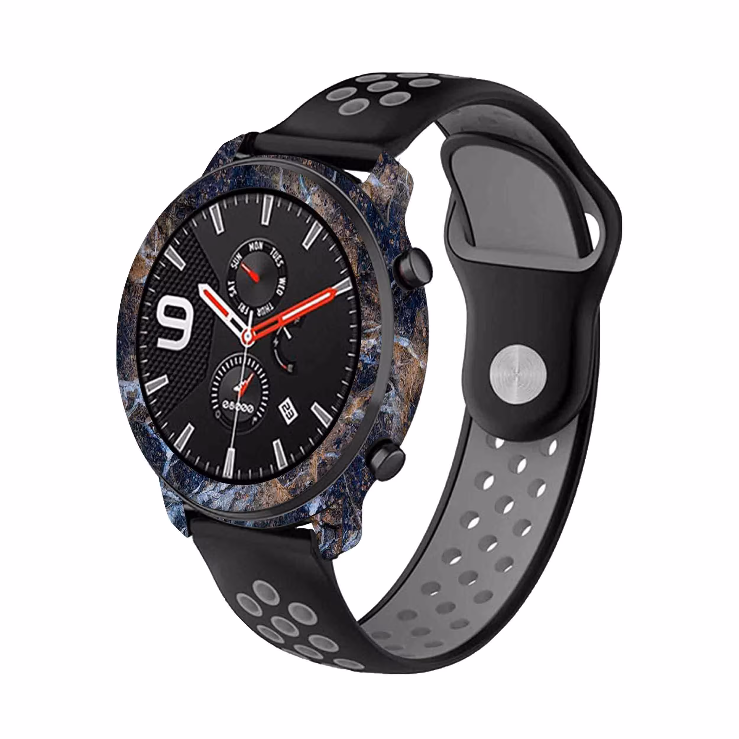 برچسب ماهوت طرح Earth White Marble مناسب برای ساعت هوشمند شیایومی Amazfit GTR 47mm