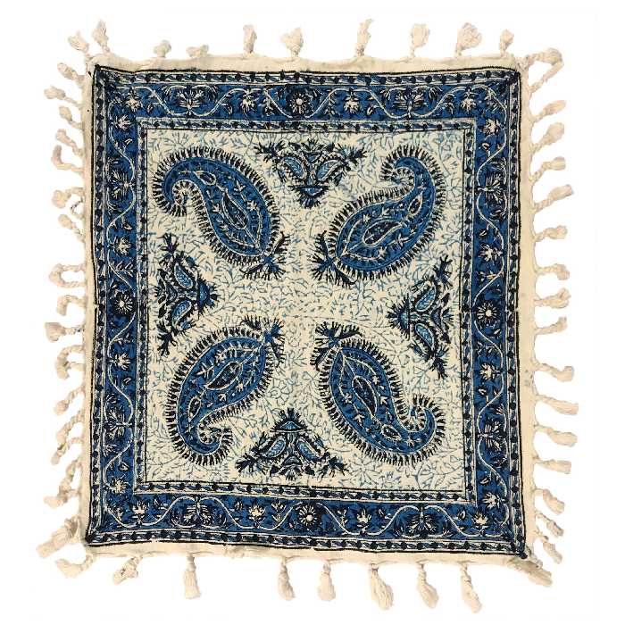 رومیزی قلمکار ممتاز اصفهان اثر عطريان طرح بته جقه مدل G78سایز 40*40 سانتی متر