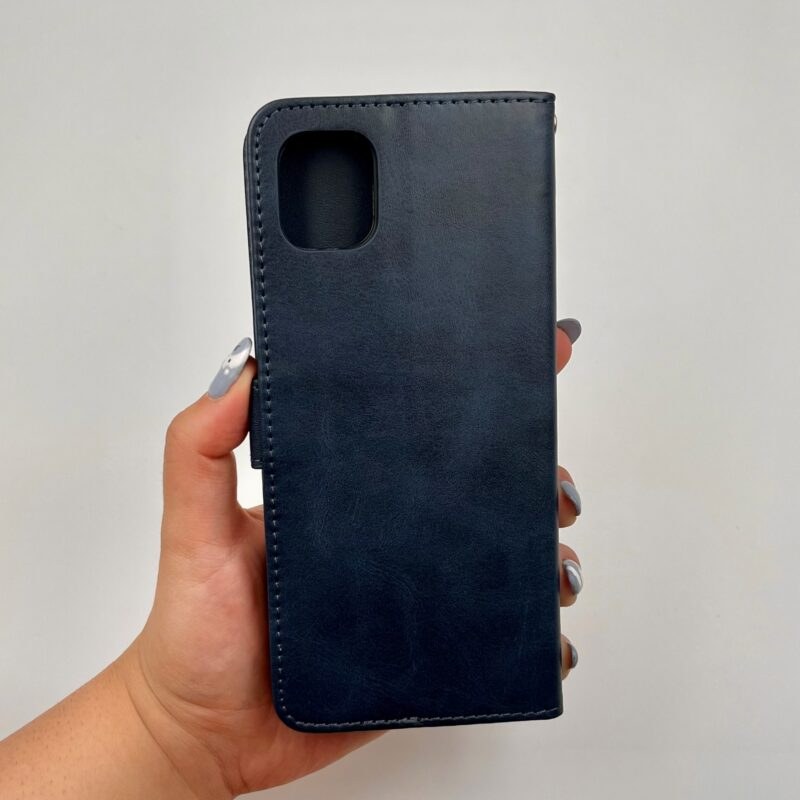 کیف گوشی Galaxy A04 - Galaxy M13 5G سامسونگ چرمی مدل جاکارتی سرمه ای کد 10000