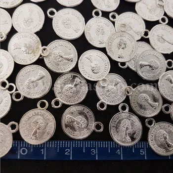 سکه دوختنی نقره ای سایز 15