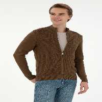 ژاکت مردانه خاکی روشن یو اس پولو - فروشگاه لباس شهرمون